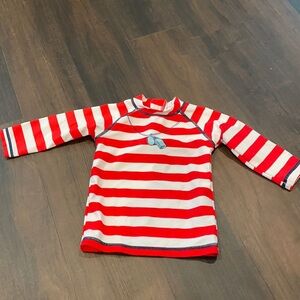 Shade Critters Palm Beach Rash Guard Red Stripe 12–18M